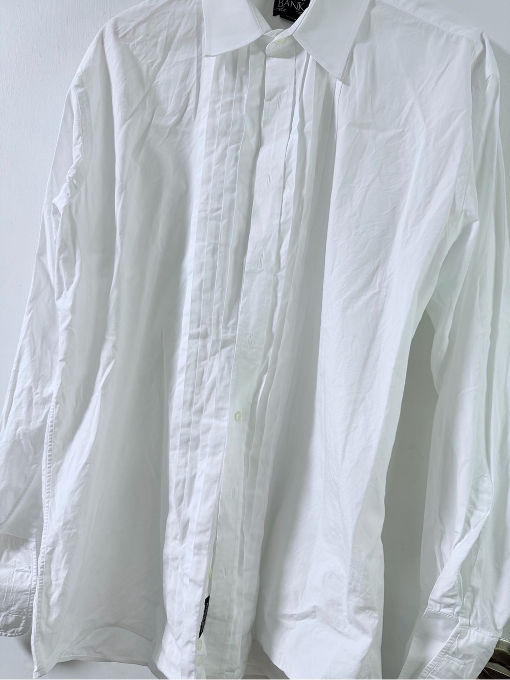 Jos. A. Bank White Pleated Front Dress Shirt - Picture 4 of 7
